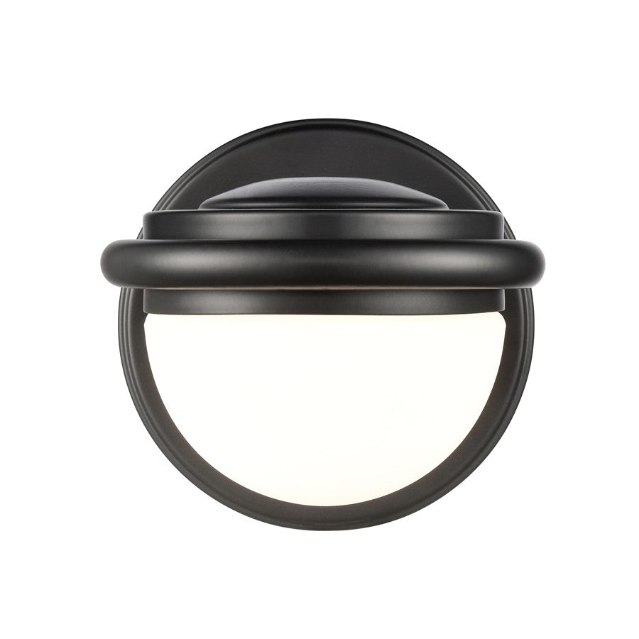 Atlas Lighting Nelly 5'' Wide 1Lt Vanity Light, Matte Black/White