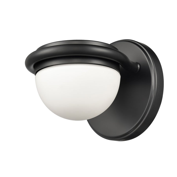 Atlas Lighting Nelly 5'' Wide 1Lt Vanity Light, Matte Black/White