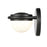 Atlas Lighting Nelly 5'' Wide 1Lt Vanity Light, Matte Black/White