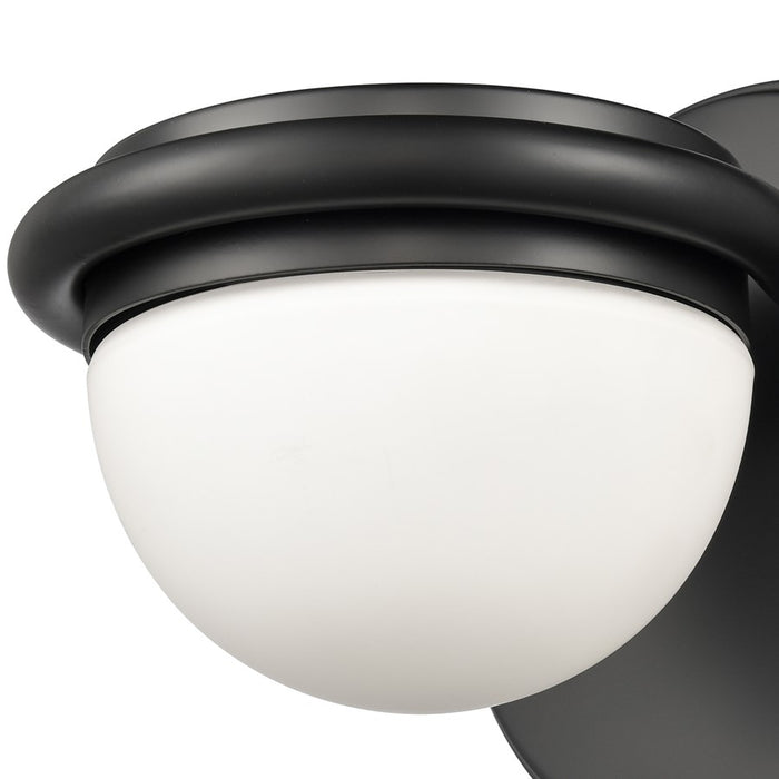 Atlas Lighting Nelly 5'' Wide 1Lt Vanity Light, Matte Black/White
