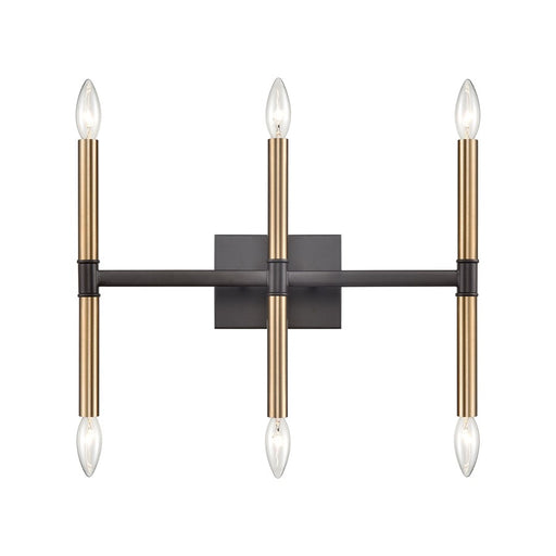 Atlas Lighting Notre Dame 13'' High 6Lt Bath Bar, Bronze/Gold