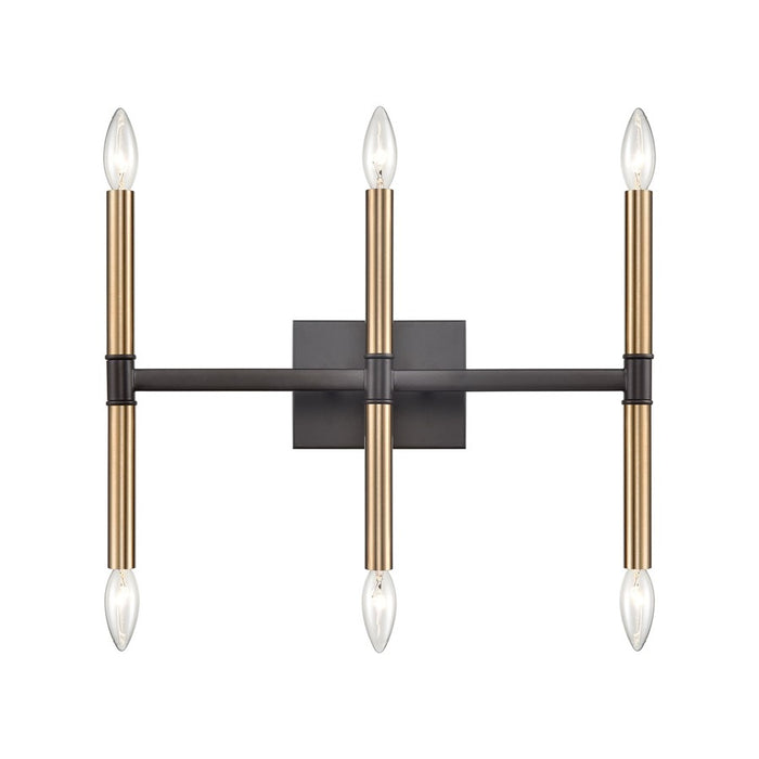 Atlas Lighting Notre Dame 13'' High 6Lt Bath Bar, Bronze/Gold