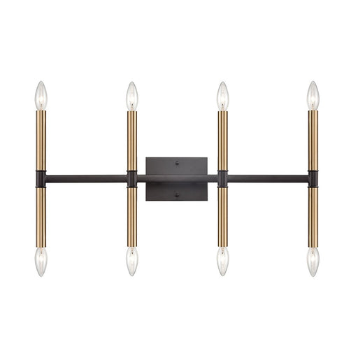 Atlas Lighting Notre Dame 13'' High 8Lt Bath Bar, Bronze/Gold