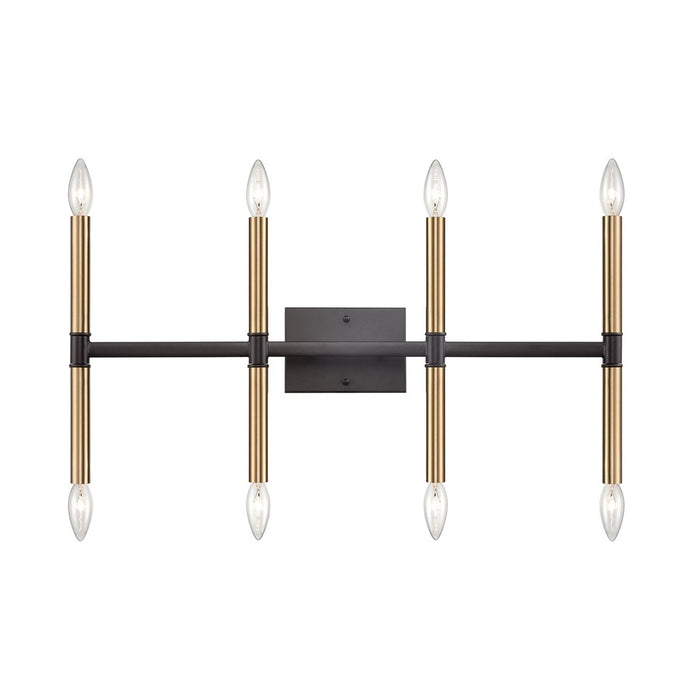Atlas Lighting Notre Dame 13'' High 8Lt Bath Bar, Bronze/Gold