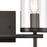 Atlas Lighting Oakland 13.5'' Wide 2Lt Vanity Light, Black/Clear