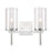 Atlas Lighting Oakland 13.5'' Wide 2Lt Vanity Light, Chrome/Clear