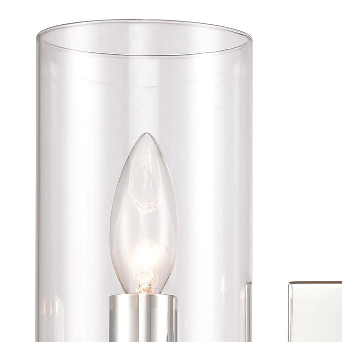 Atlas Lighting Oakland 13.5'' Wide 2Lt Vanity Light, Chrome/Clear