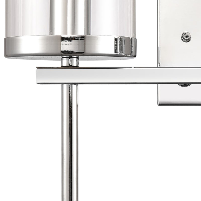 Atlas Lighting Oakland 13.5'' Wide 2Lt Vanity Light, Chrome/Clear