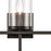 Atlas Lighting Oakland 23'' Wide 3Lt Vanity Light, Black/Clear