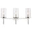 Atlas Lighting Oakland 23'' Wide 3Lt Vanity Light, Chrome/Clear