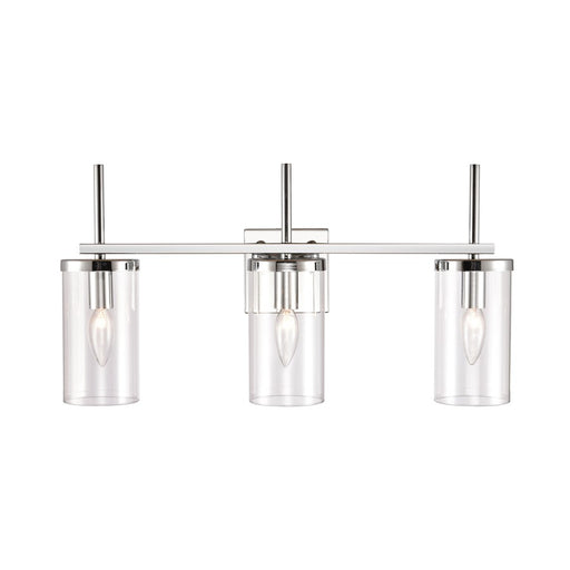 Atlas Lighting Oakland 23'' Wide 3Lt Vanity Light, Chrome/Clear