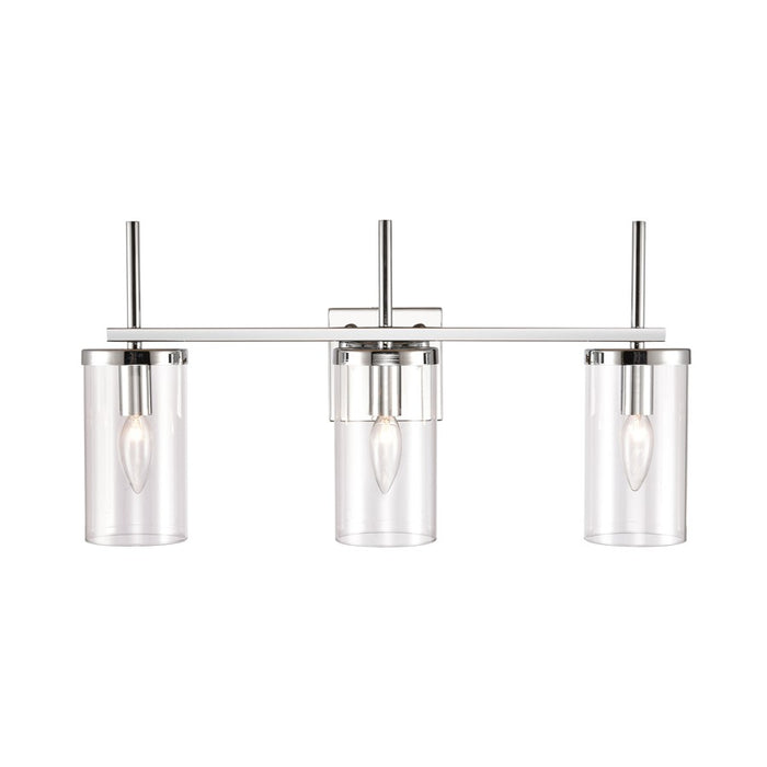 Atlas Lighting Oakland 23'' Wide 3Lt Vanity Light, Chrome/Clear