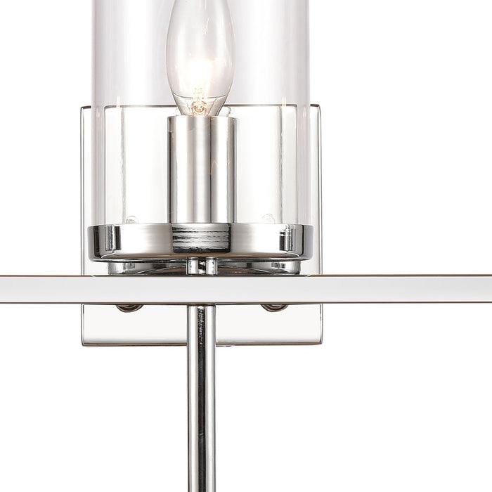 Atlas Lighting Oakland 23'' Wide 3Lt Vanity Light, Chrome/Clear