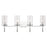 Atlas Lighting Oakland 32.5'' Wide 4Lt Vanity Light, Chrome/Clear
