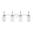 Atlas Lighting Oakland 32.5'' Wide 4Lt Vanity Light, Chrome/Clear