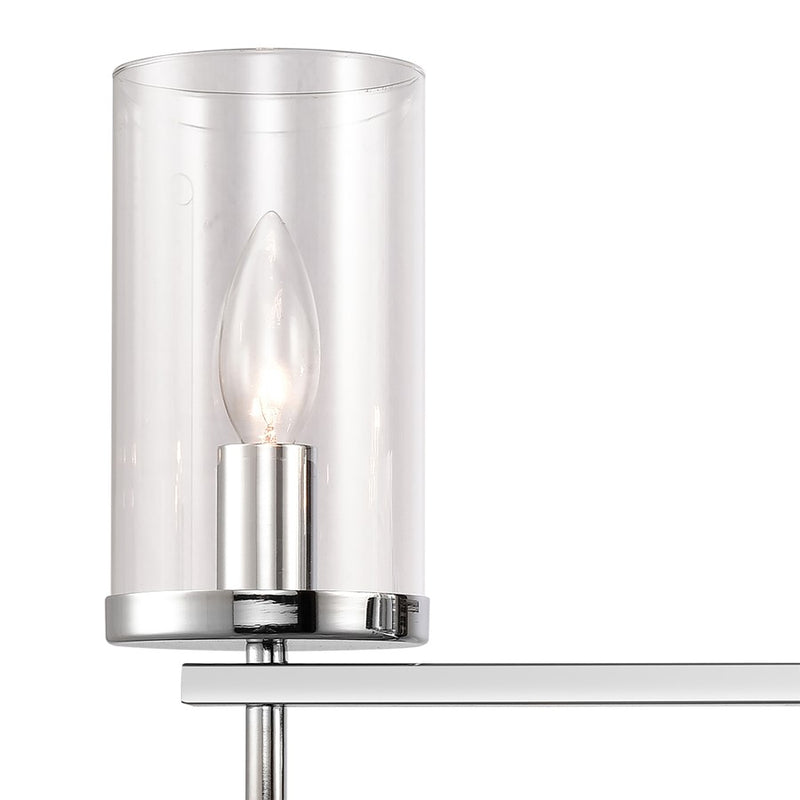Atlas Lighting Oakland 32.5in 4-Light Vanity Light | Modern Chrome and Clear Glass | Bathroom Vanity | 32.5 x 6.75 x 12 in | Model WL11385-CH