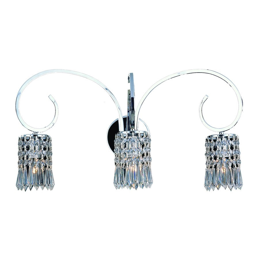 Atlas Lighting Optix 23'' Wide 3Lt Vanity Light, Chrome/Clear