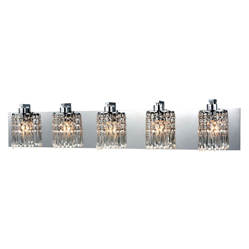 Atlas Lighting Optix 35'' Wide 5Lt Vanity Light, Chrome/Clear