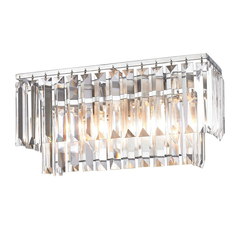 Atlas Lighting Palacial 15in 2-Light Vanity Light | Traditional Polished Chrome and Clear Glass | Bathroom & Powder Room | Model WL11388-CH
