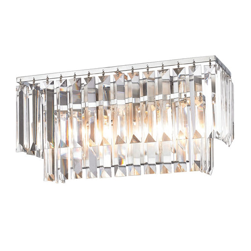 Atlas Lighting Palacial 15'' Wide 2Lt Vanity Light, Chrome/Clear