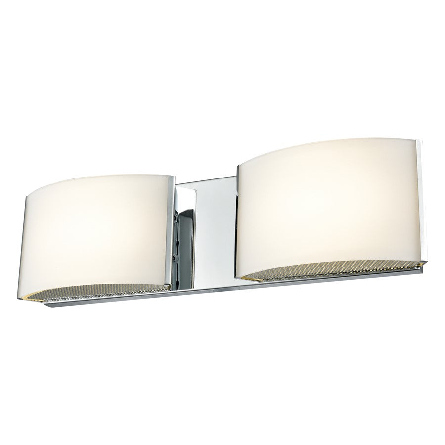 Atlas Lighting Pandora 16'' Wide 2Lt Vanity Light, Chrome/White
