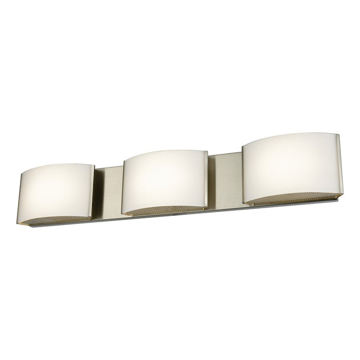 Atlas Lighting Pandora 25.25'' Wide 3Lt Vanity Light, Nickel/White