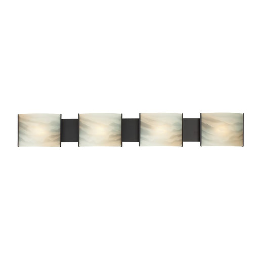 Atlas Lighting Pannelli 41''W 4Lt Vanity Light, Bronze/Beige/White
