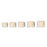 Atlas Lighting Pannelli 52'' Wide 5Lt Vanity Light, Chrome/White