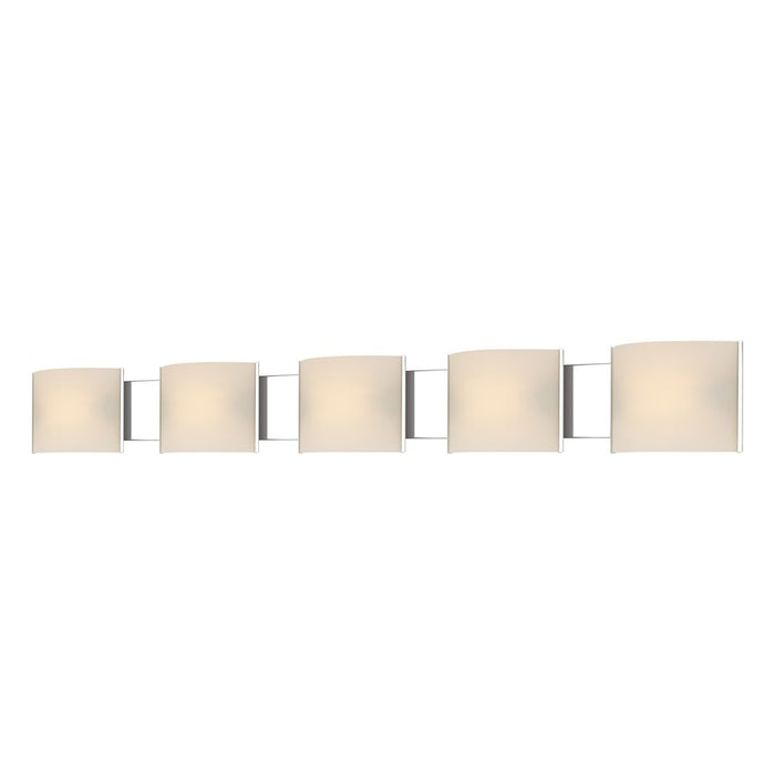 Atlas Lighting Pannelli 52'' Wide 5Lt Vanity Light, Chrome/White