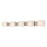 Atlas Lighting Pannelli 52''W 5Lt Vanity, Stainless Steel/White