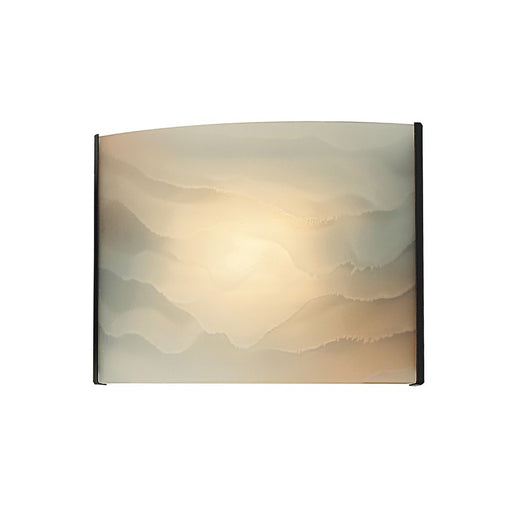 Atlas Lighting Pannelli 6''H 1Lt Sconce, Bronze/Beige / Off White