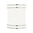 Atlas Lighting Parallel 1Lt Wall Lamp, Brushed Nickel/White