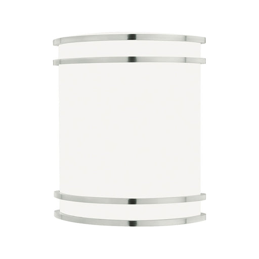 Atlas Lighting Parallel 1Lt Wall Lamp, Brushed Nickel/White
