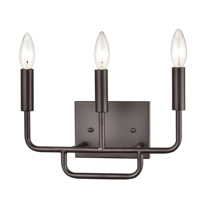 Atlas Lighting Park Slope 13in 3-Light Vanity Light | Transitional Oil Rubbed Bronze | Bathroom Vanity | 13 x 5 x 8.5 in | Model WL11397-BZ