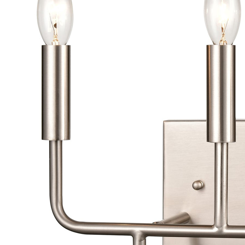 Atlas Lighting Park Slope 13in 3-Light Vanity Light | Transitional Brushed Nickel Metal | Bathroom Vanity & Makeup Mirror | Model WL11397-NK