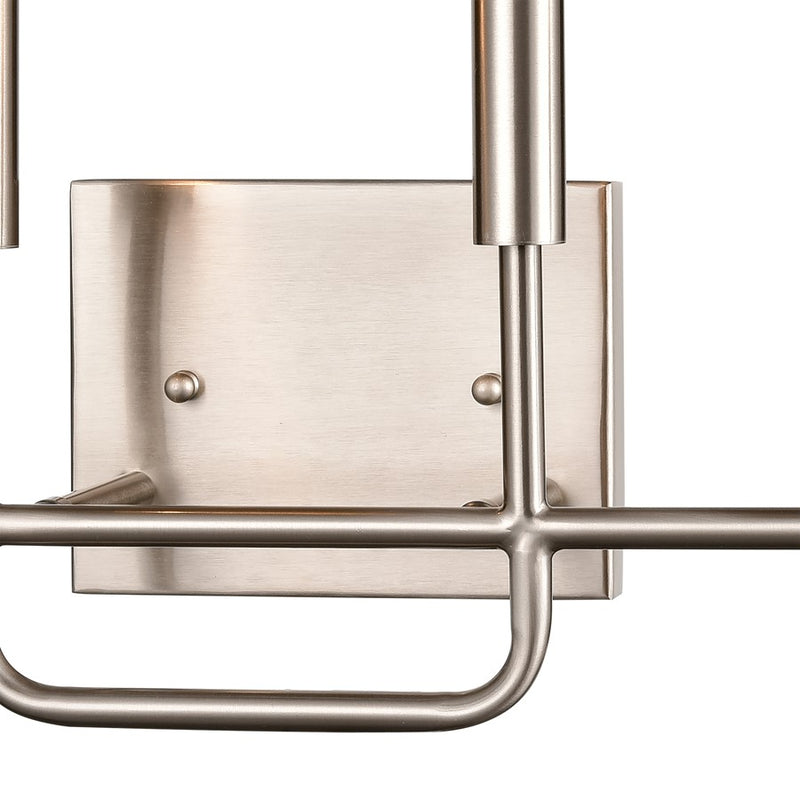 Atlas Lighting Park Slope 18in 4-Light Vanity Light | Transitional Brushed Nickel Metal | Bathroom Vanity & Grooming | Model WL11398-NK