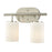 Atlas Lighting Pemlico 13''W 2Lt Vanity Light, Satin Nickel/White