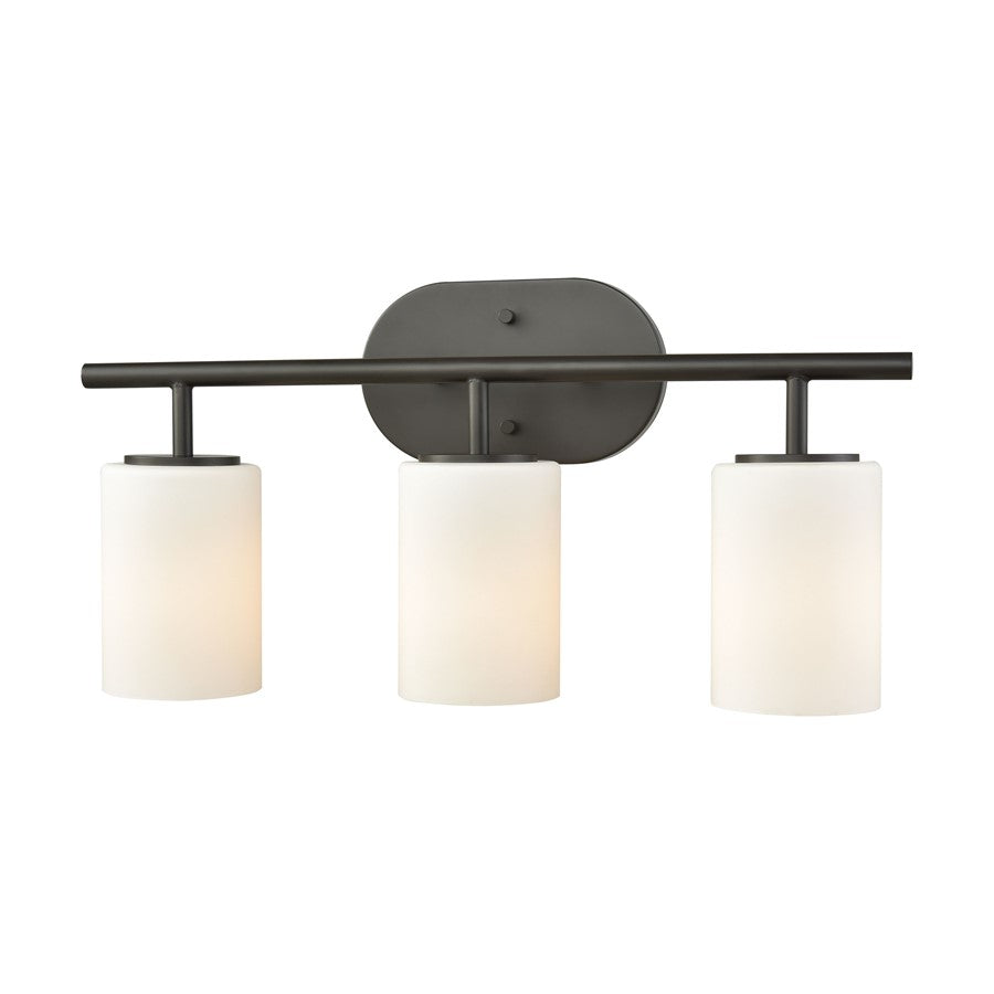 Atlas Lighting Pemlico 20'' Wide 3Lt Vanity Light, Bronze/White
