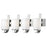 Atlas Lighting Pendenza 27'' Wide 4Lt Vanity Light, Nickel/White