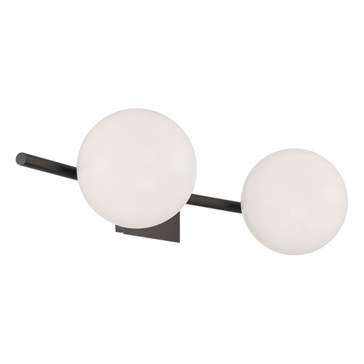 Atlas Lighting Perch 24''W 2Lt Vanity, Acid Dipped Black/White