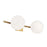 Atlas Lighting Perch 24'' Wide 2Lt Vanity Light, Satin Brass/White