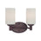 Atlas Lighting Pittman 12'' Wide 2Lt Vanity Light, Bronze/White