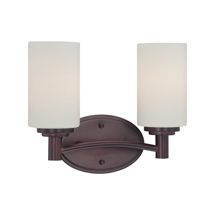 Atlas Lighting Pittman 12'' Wide 2Lt Vanity Light, Bronze/White