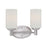 Atlas Lighting Pittman 12'' Wide 2Lt Vanity Light, Nickel/White