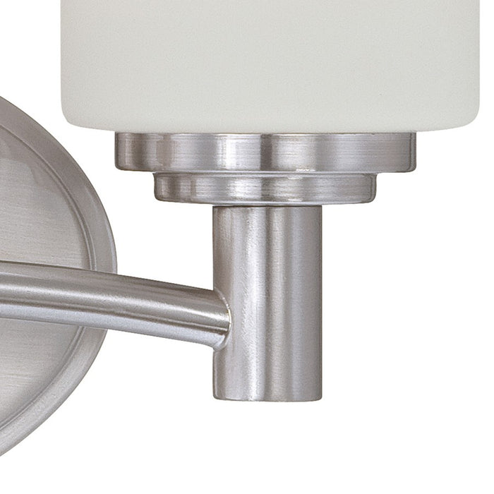 Atlas Lighting Pittman 12'' Wide 2Lt Vanity Light, Nickel/White