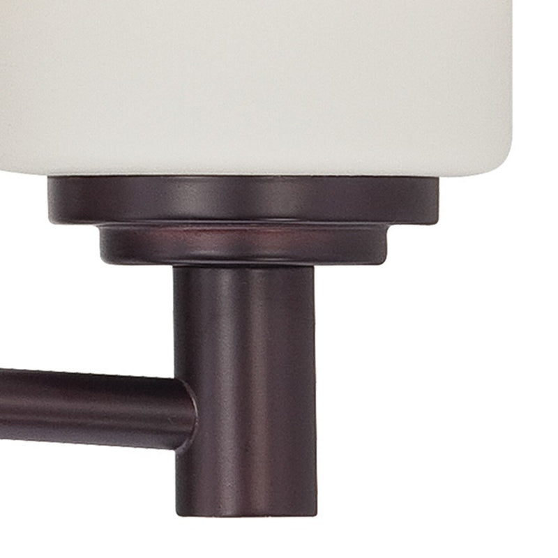 Atlas Lighting Pittman 19in 3-Light Vanity Light | Transitional Sienna Bronze and White Etched Opal Glass | Bathroom Vanity | Model WL11409-BZ