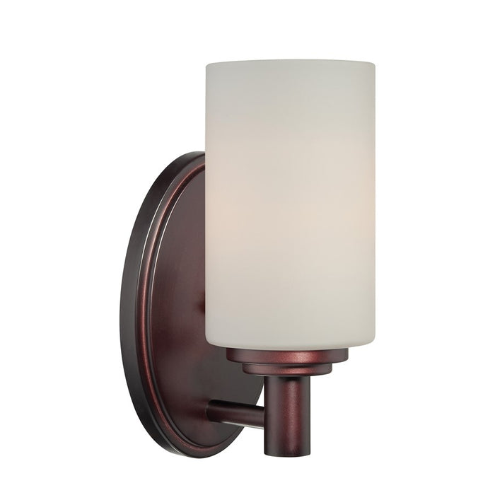 Atlas Lighting Pittman 9'' High 1Lt Sconce, Sienna Bronze/White