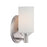 Atlas Lighting Pittman 9'' High 1Lt Sconce, Brushed Nickel/White