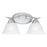 Atlas Lighting Prestige 17'' Wide 2Lt Vanity Light, Nickel/White