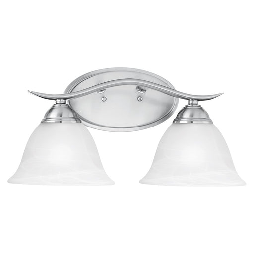 Atlas Lighting Prestige 17'' Wide 2Lt Vanity Light, Nickel/White